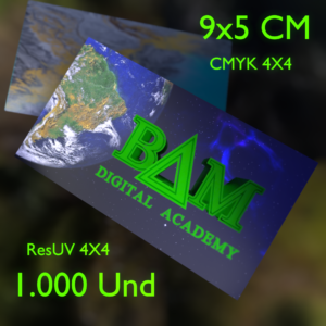 Tarjetas Brillo UV por 2 Lados (1000 unds, Cote 350gr)