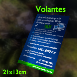 Volantes Tradicionales 4x0 Cote 115gr 21x13 (1000 unds)